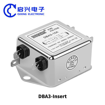 DBA3 Вставка фильтра EMI 220V 1A 3A 6A однофазный универсальный серийный фильтр питания