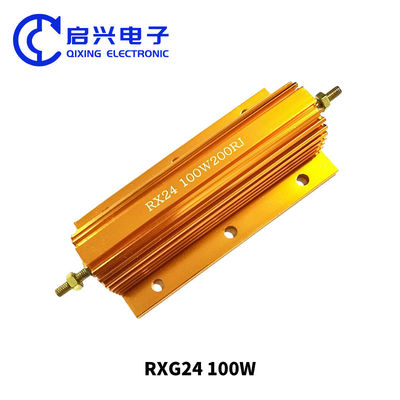 RX24 RXG24 Wire Wound Resistor 100W 200RJ с золотой алюминиевой оболочкой