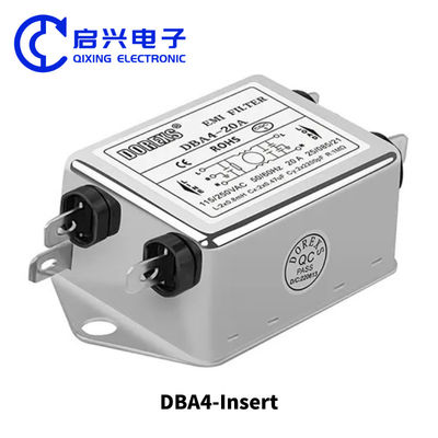 Однофазный фильтр мощности EMI 220V серии DBA4 тока 20A-30A
