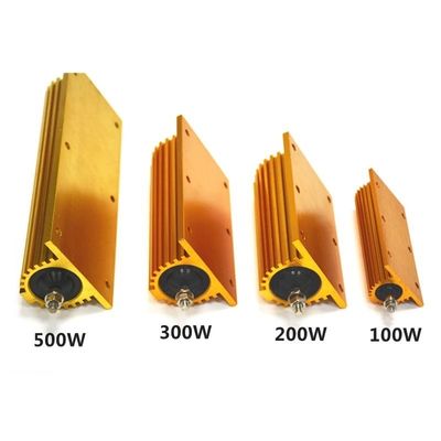 RX24 Золотой алюминиевый корпус Резистор высокой мощности 25W 50W 100W 200W 300W Автомобильный элемент ограничения нагрузки