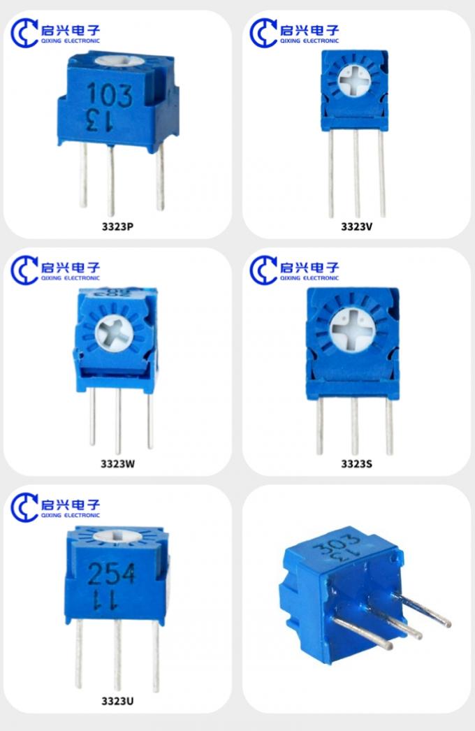3323 Серия Одноразовый поворот Металлическая стеклянная глазурь Тример Потенциометр 3323s 1