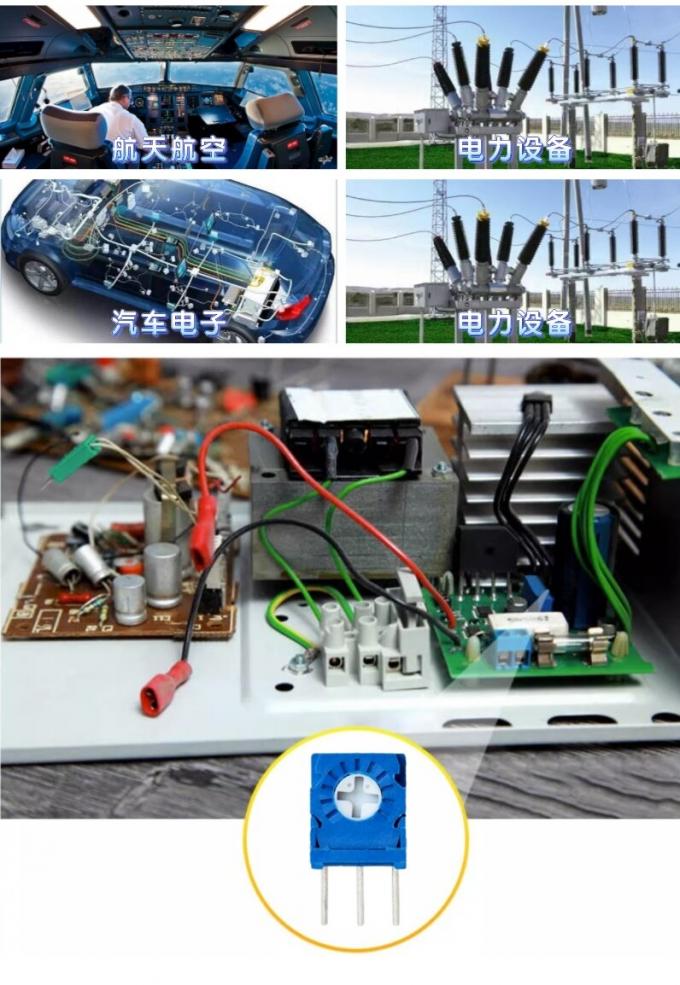 3323 Серия Одноразовый поворот Металлическая стеклянная глазурь Тример Потенциометр 3323s 5