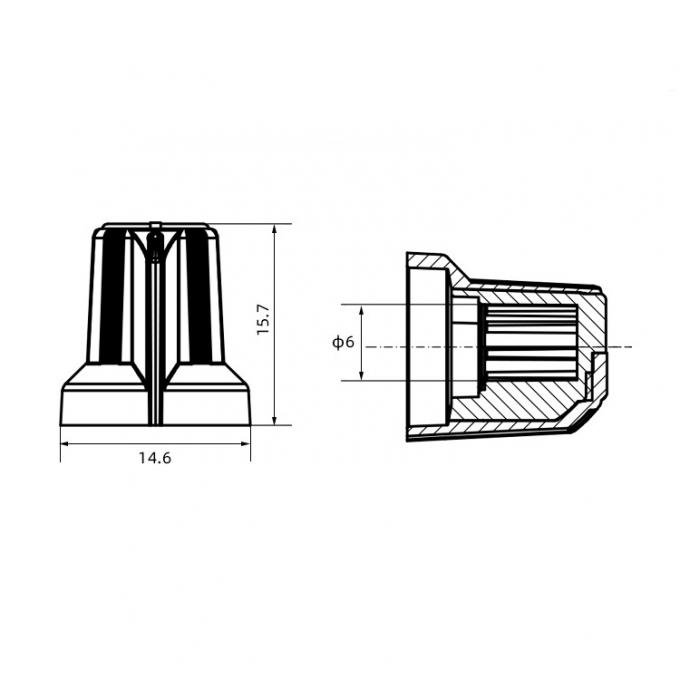 AG1 D вал 15X16 мм Пластиковые пуговицы потенциометра Различные виды Электронные аксессуары 6